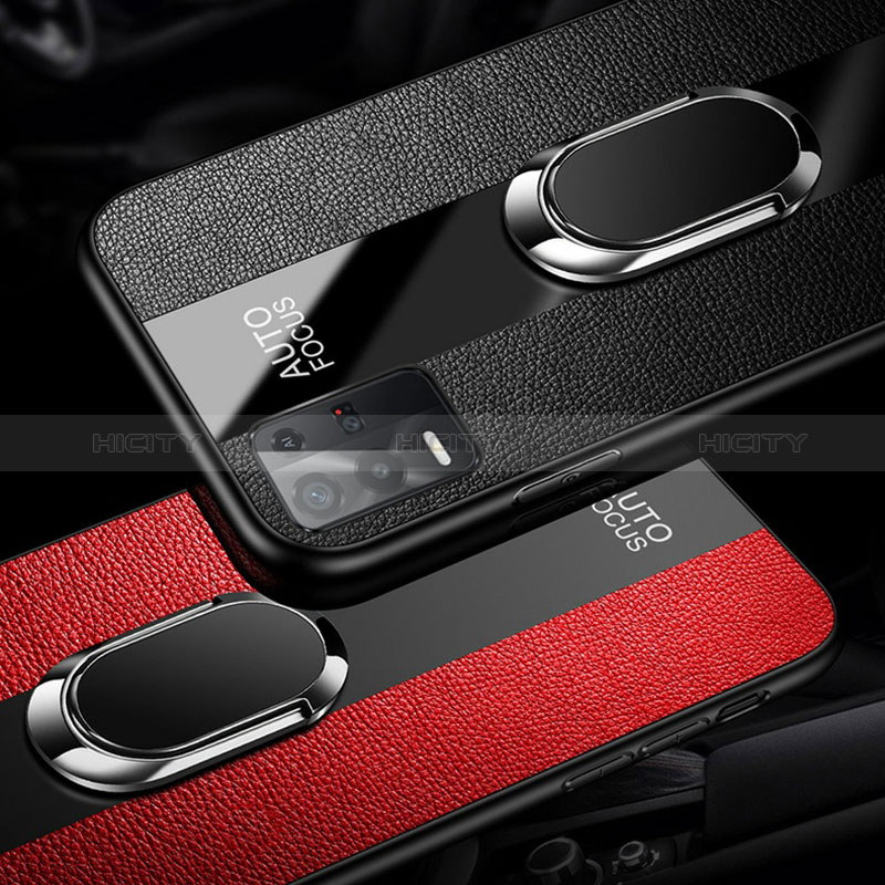 Funda Silicona Goma de Cuero Carcasa con Magnetico S01 para Oppo K9X 5G