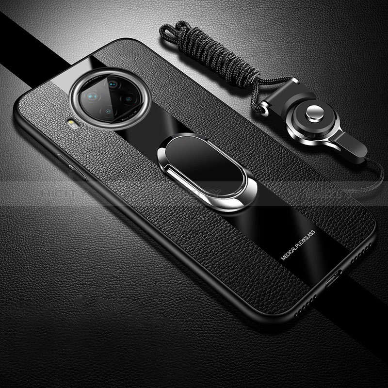 Funda Silicona Goma de Cuero Carcasa con Magnetico S01 para Xiaomi Mi 10T Lite 5G Negro