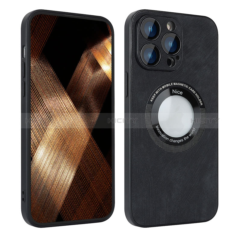 Funda Silicona Goma de Cuero Carcasa con Magnetico S07D para Apple iPhone 13 Pro