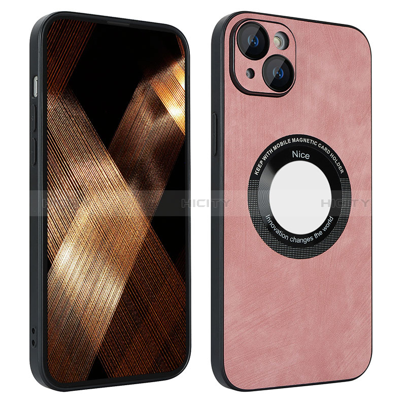 Funda Silicona Goma de Cuero Carcasa con Magnetico S14D para Apple iPhone 13