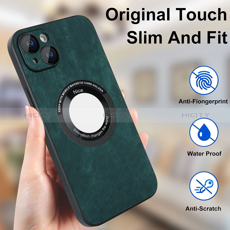 Funda Silicona Goma de Cuero Carcasa con Magnetico S14D para Apple iPhone 14 Plus