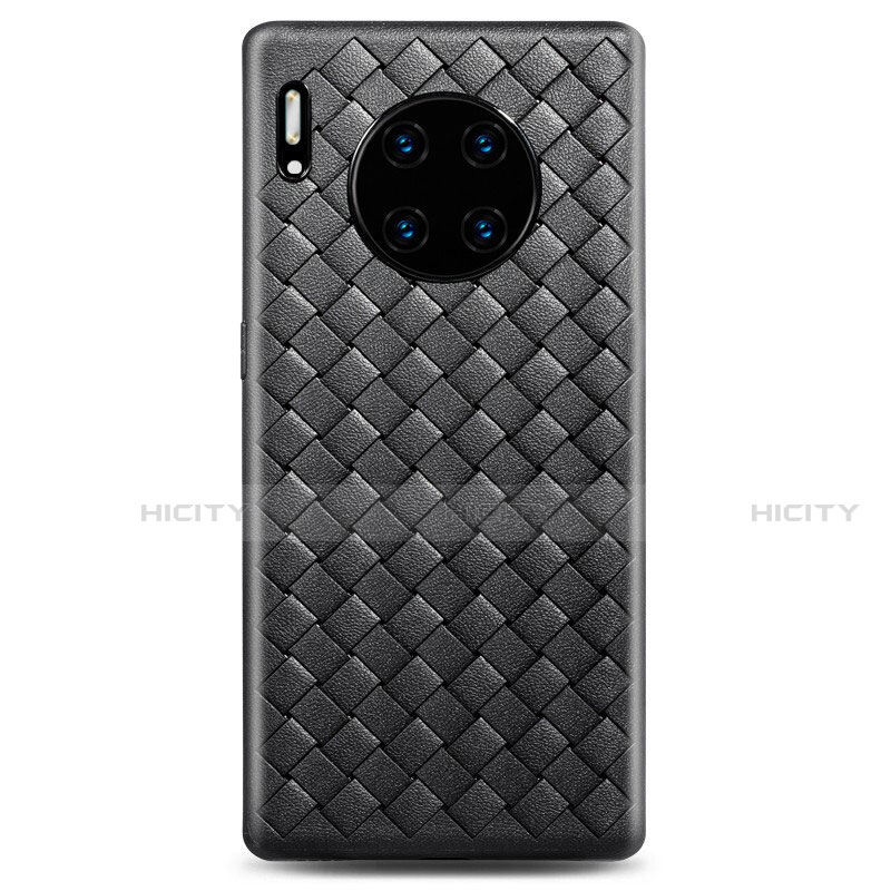 Funda Silicona Goma de Cuero Carcasa D01 para Huawei Mate 30 Negro