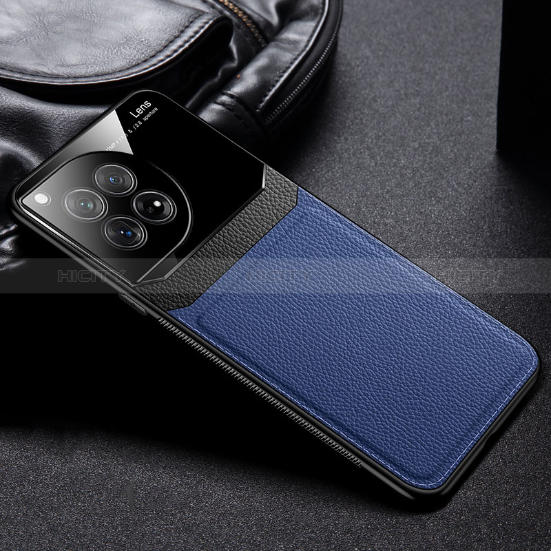 Funda Silicona Goma de Cuero Carcasa FL1 para OnePlus Ace 3 5G Azul
