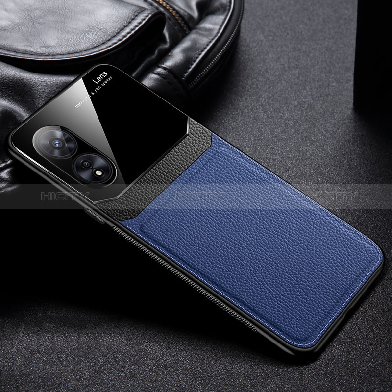 Funda Silicona Goma de Cuero Carcasa FL1 para Oppo A78 5G