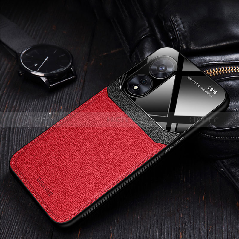 Funda Silicona Goma de Cuero Carcasa FL1 para Oppo A78 5G