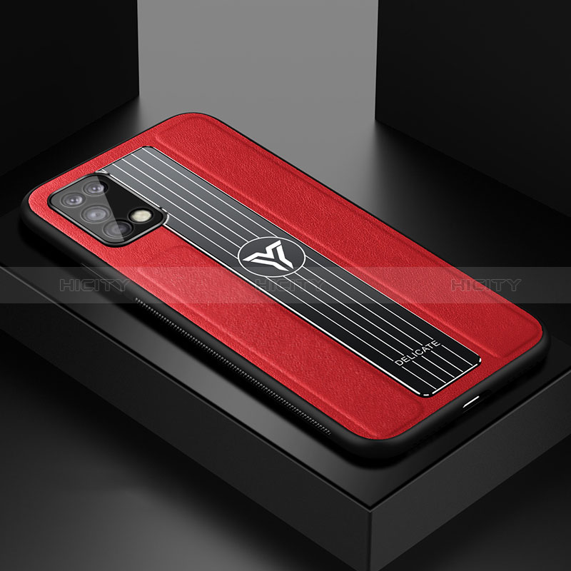 Funda Silicona Goma de Cuero Carcasa FL1 para Samsung Galaxy A02s Rojo