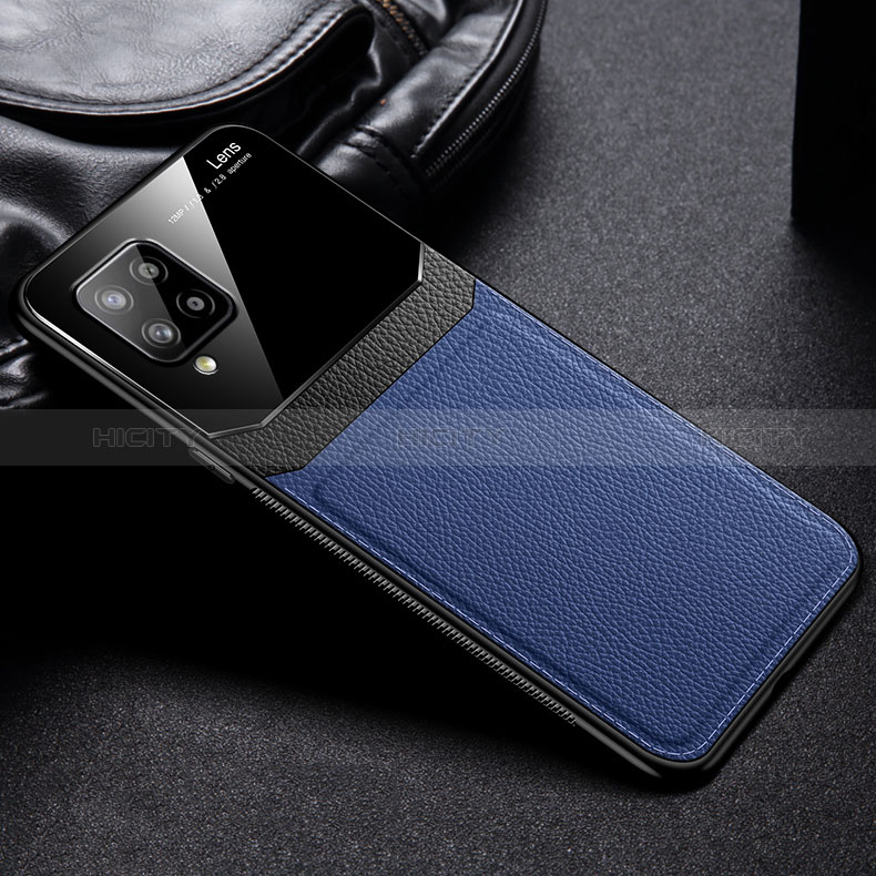 Funda Silicona Goma de Cuero Carcasa FL1 para Samsung Galaxy A42 5G Azul