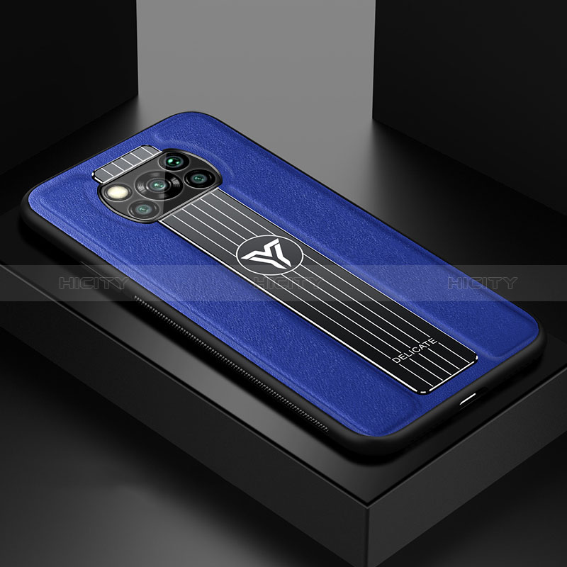 Funda Silicona Goma de Cuero Carcasa FL2 para Xiaomi Poco X3 Pro Azul