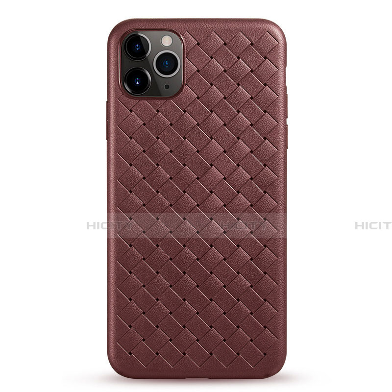 Funda Silicona Goma de Cuero Carcasa G01 para Apple iPhone 11 Pro Marron