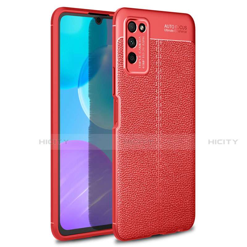 Funda Silicona Goma de Cuero Carcasa H01 para Huawei Honor 30 Lite 5G Rojo