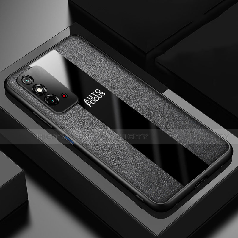 Funda Silicona Goma de Cuero Carcasa H01 para Huawei Honor X10 Max 5G Negro