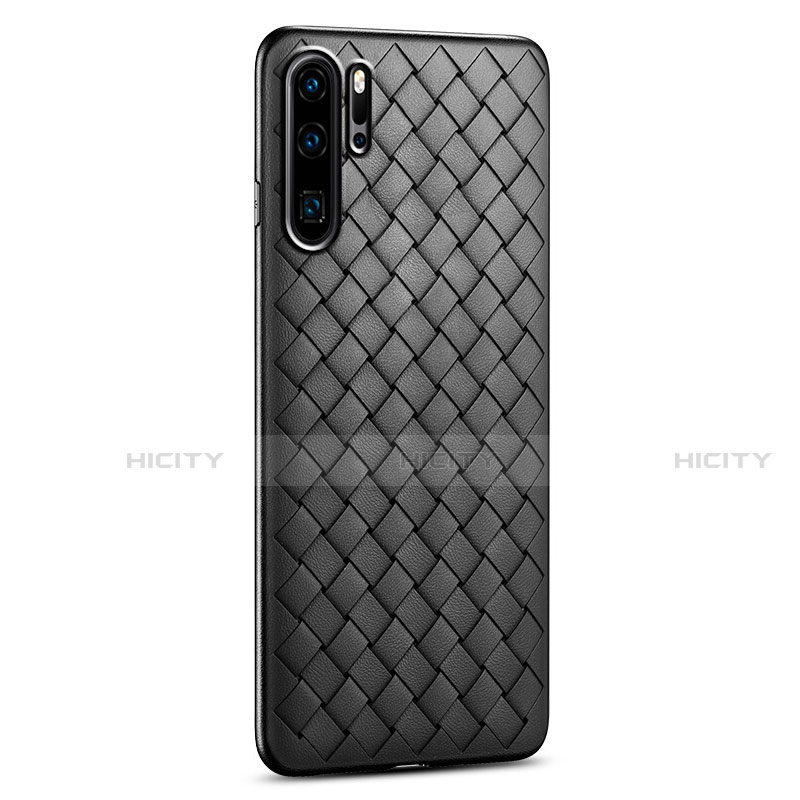 Funda Silicona Goma de Cuero Carcasa H02 para Huawei P30 Pro Negro