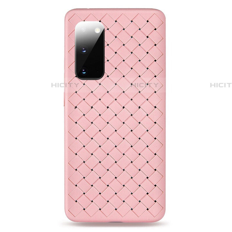 Funda Silicona Goma de Cuero Carcasa H03 para Samsung Galaxy S20 5G Rosa