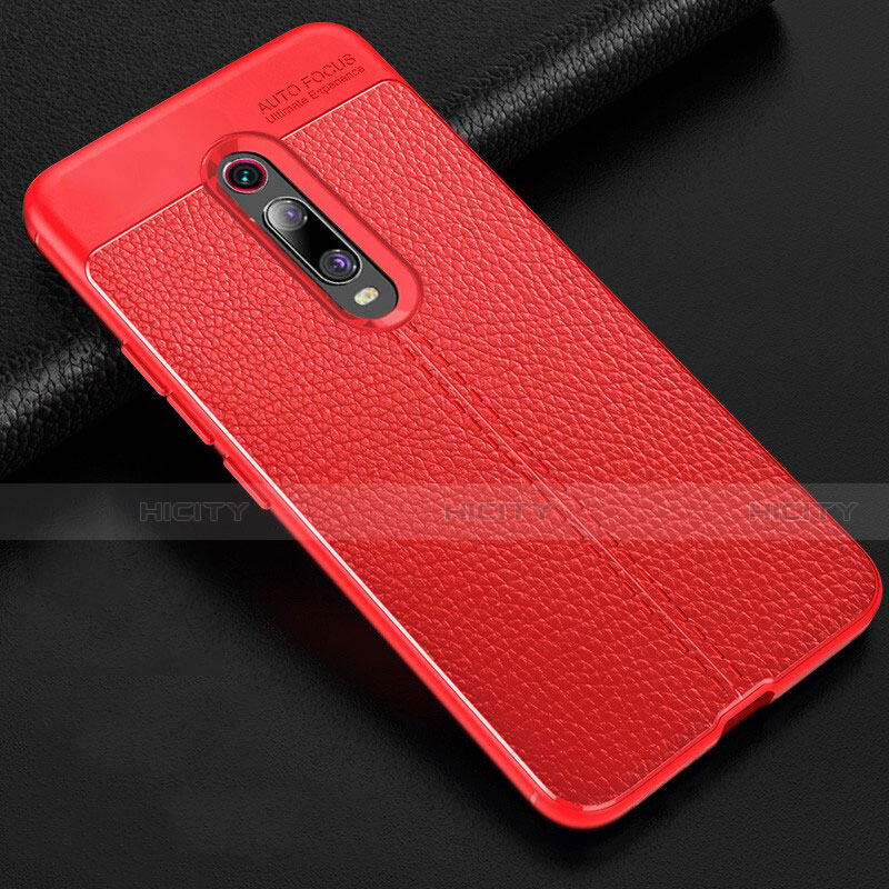 Funda Silicona Goma de Cuero Carcasa H03 para Xiaomi Redmi K20 Rojo