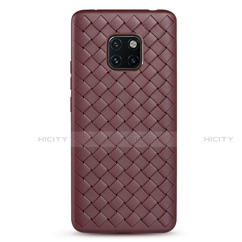 Funda Silicona Goma de Cuero Carcasa H04 para Huawei Mate 20 Pro Marron