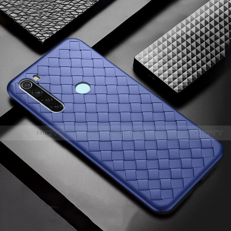Funda Silicona Goma de Cuero Carcasa H04 para Xiaomi Redmi Note 8 Azul