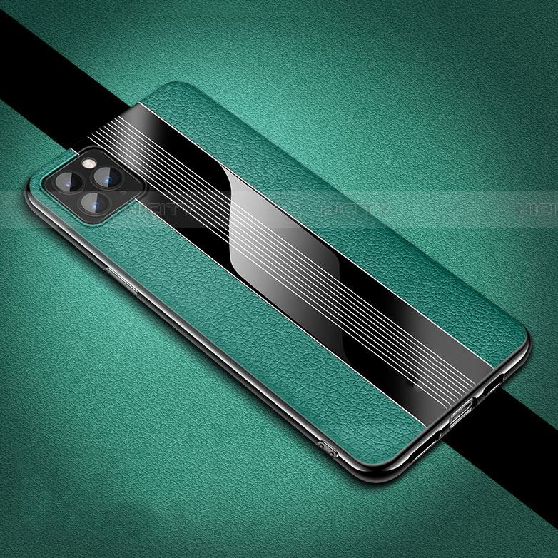 Funda Silicona Goma de Cuero Carcasa H05 para Apple iPhone 11 Pro Max Verde