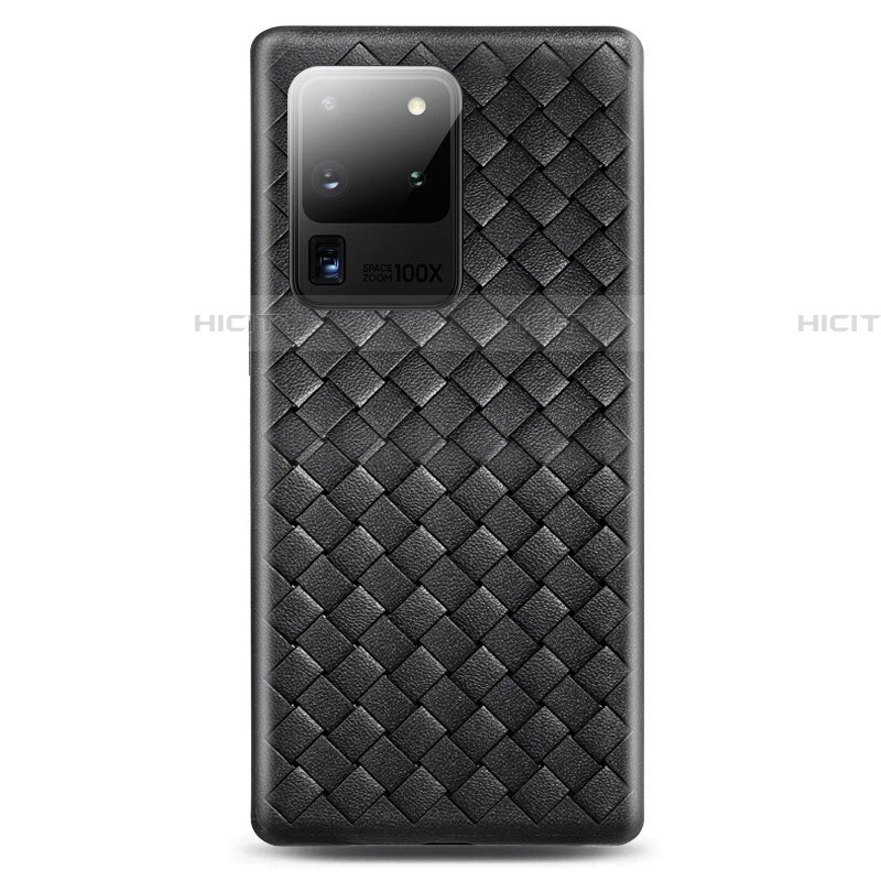 Funda Silicona Goma de Cuero Carcasa H05 para Samsung Galaxy S20 Ultra 5G Negro