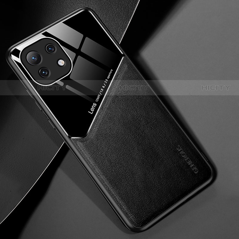 Funda Silicona Goma de Cuero Carcasa H05 para Xiaomi Mi 11 5G Negro