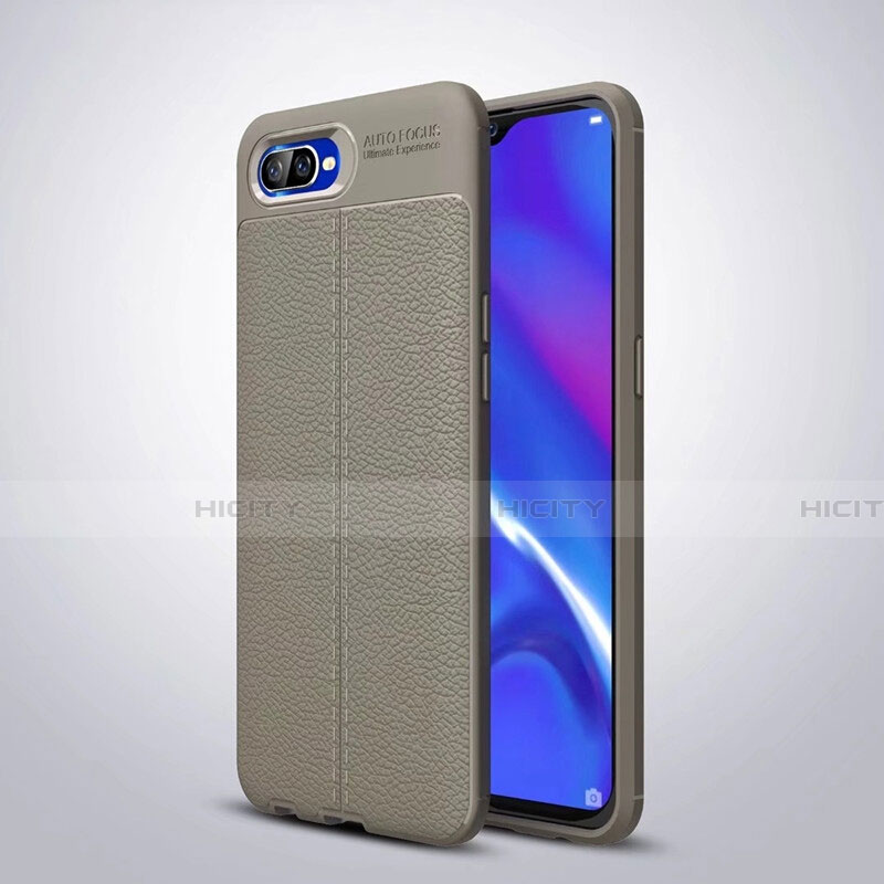 Funda Silicona Goma de Cuero Carcasa H06 para Oppo K1