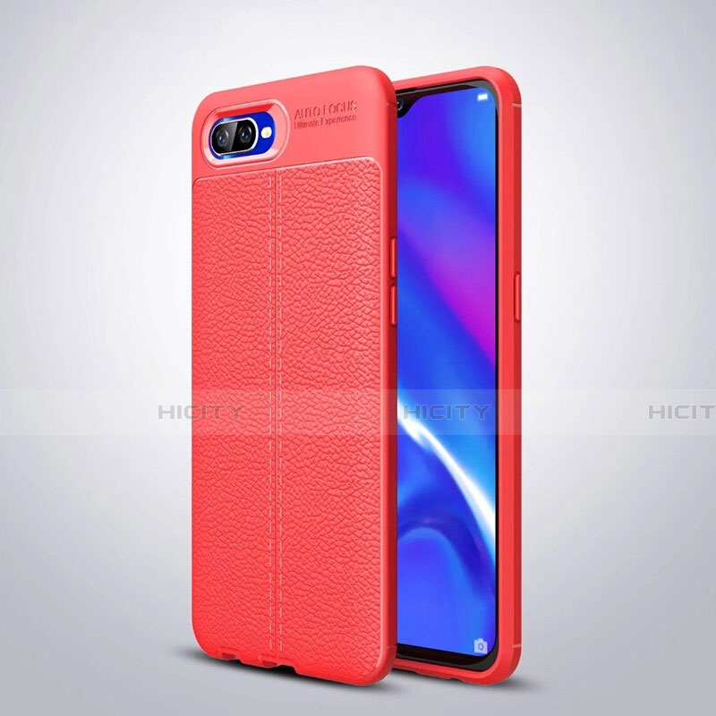 Funda Silicona Goma de Cuero Carcasa H06 para Oppo R15X