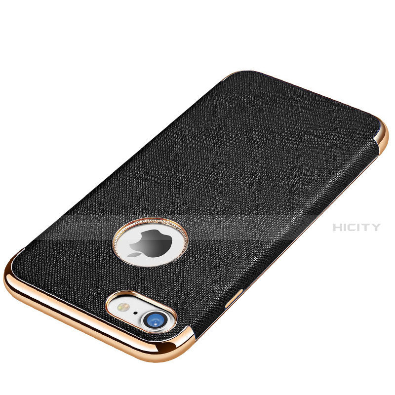 Funda Silicona Goma de Cuero Carcasa para Apple iPhone SE (2020) Negro