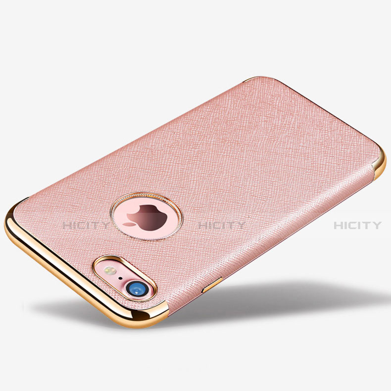 Funda Silicona Goma de Cuero Carcasa para Apple iPhone SE (2020) Oro Rosa