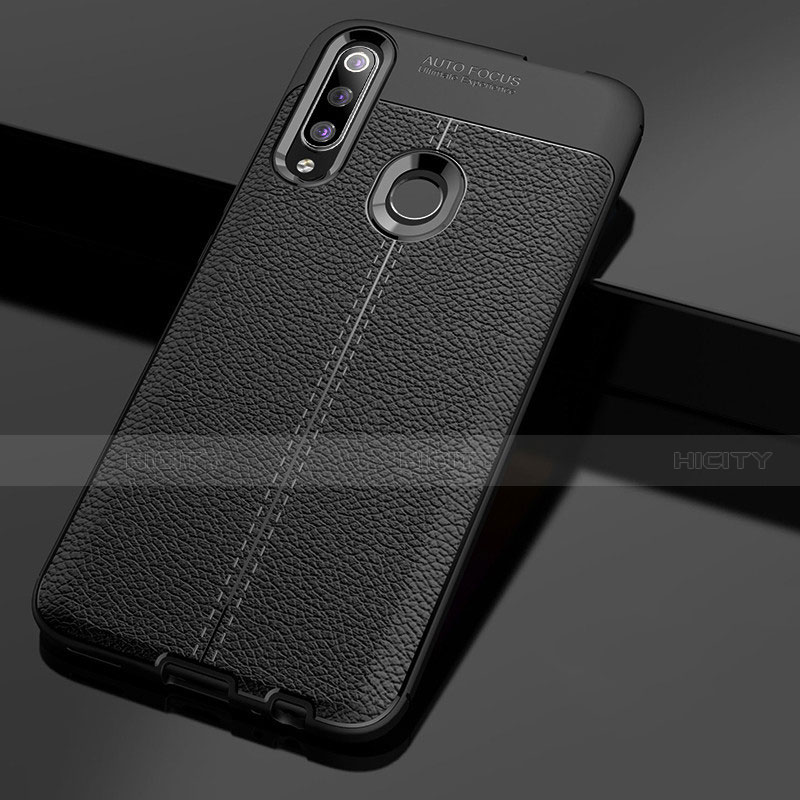 Funda Silicona Goma de Cuero Carcasa para Huawei Enjoy 10 Plus Negro