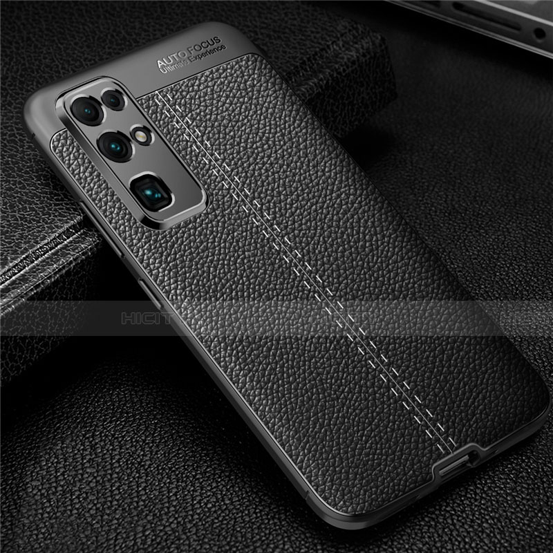 Funda Silicona Goma de Cuero Carcasa para Huawei Honor 30 Negro