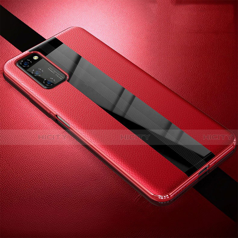 Funda Silicona Goma de Cuero Carcasa para Huawei Honor V30 5G Rojo