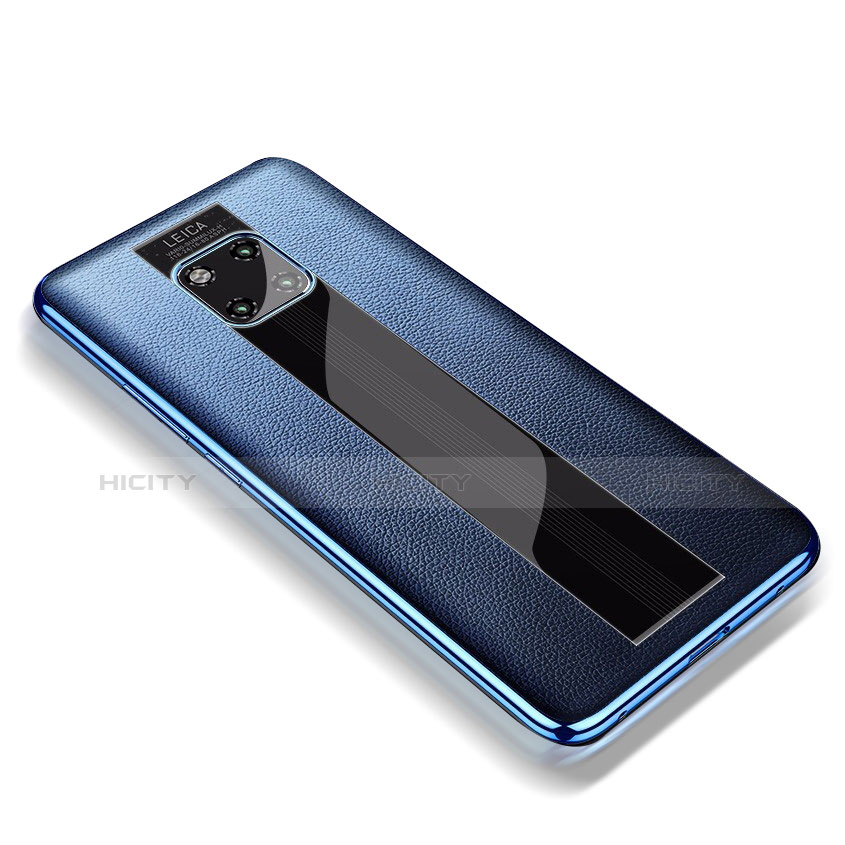 Funda Silicona Goma de Cuero Carcasa para Huawei Mate 20 RS Azul