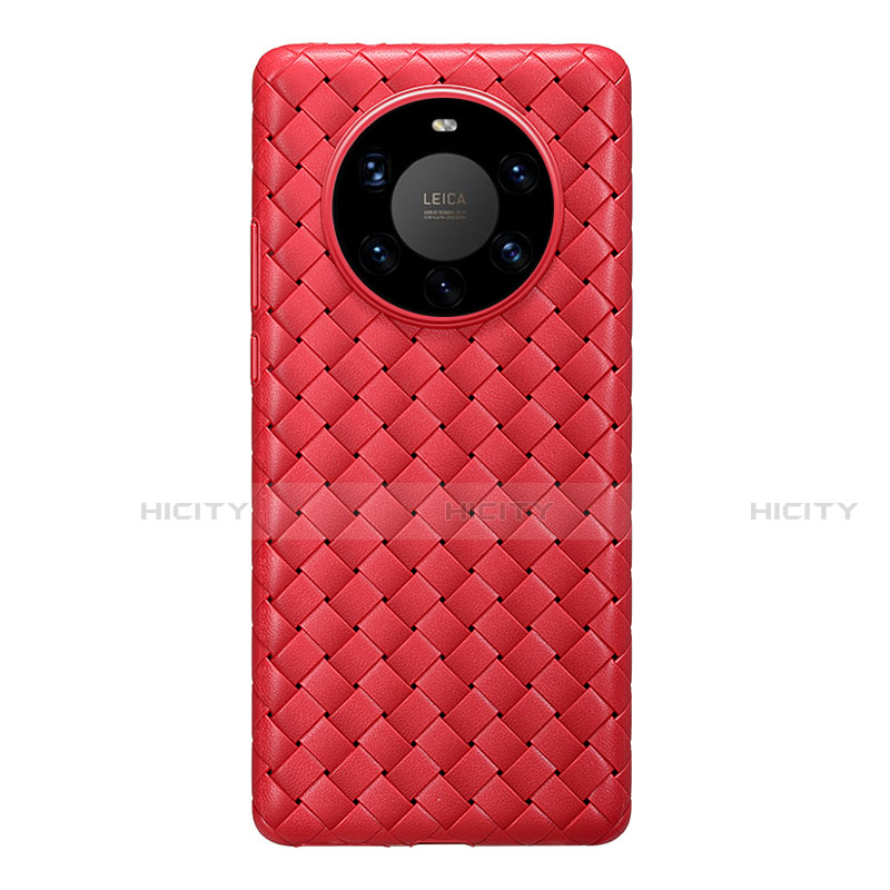 Funda Silicona Goma de Cuero Carcasa para Huawei Mate 40 Pro+ Plus Rojo
