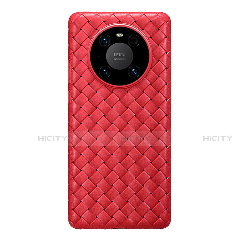 Funda Silicona Goma de Cuero Carcasa para Huawei Mate 40 Pro Rojo