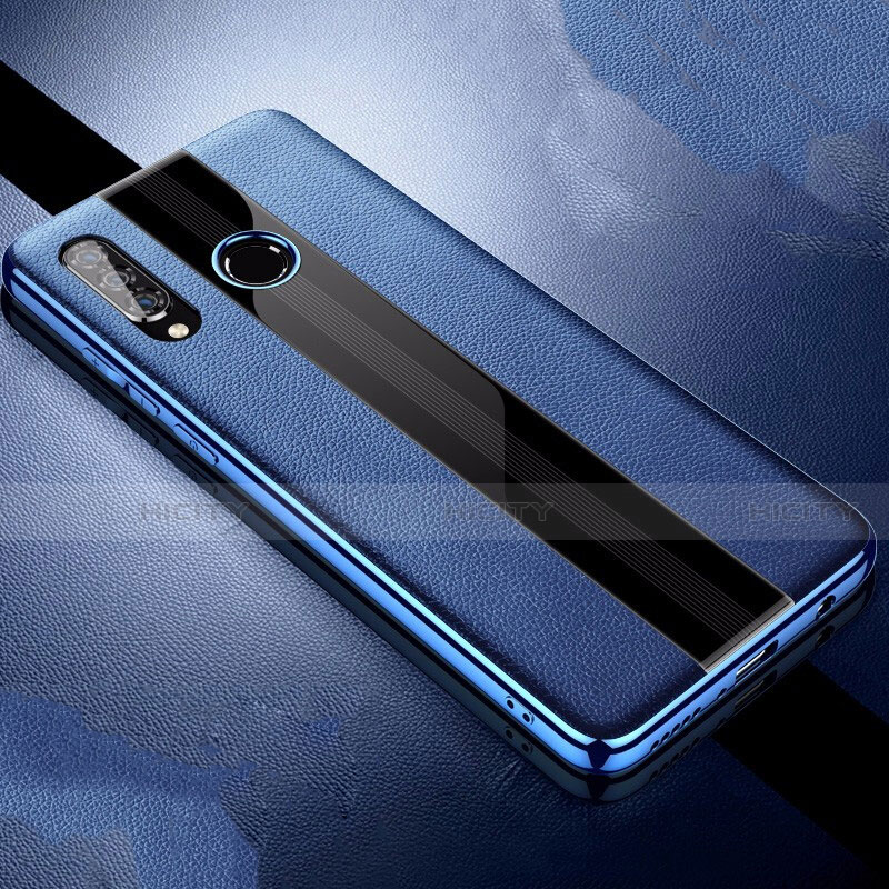 Funda Silicona Goma de Cuero Carcasa para Huawei Nova 4e Azul