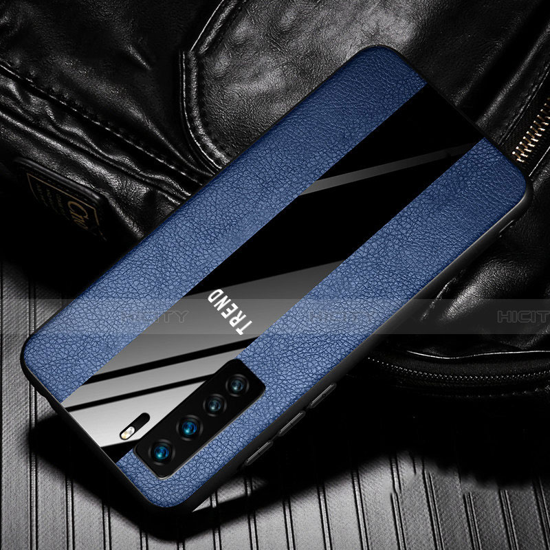 Funda Silicona Goma de Cuero Carcasa para Huawei P40 Lite 5G Azul