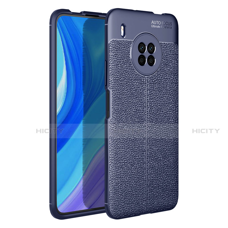 Funda Silicona Goma de Cuero Carcasa para Huawei Y9a Azul