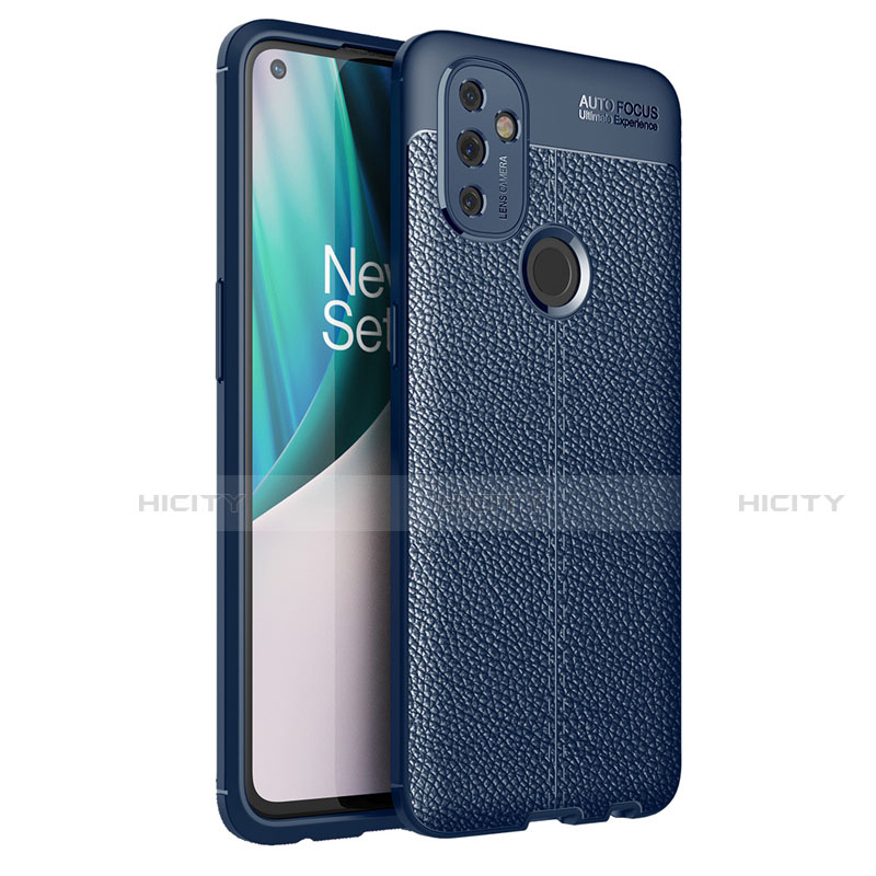 Funda Silicona Goma de Cuero Carcasa para OnePlus Nord N100 Azul