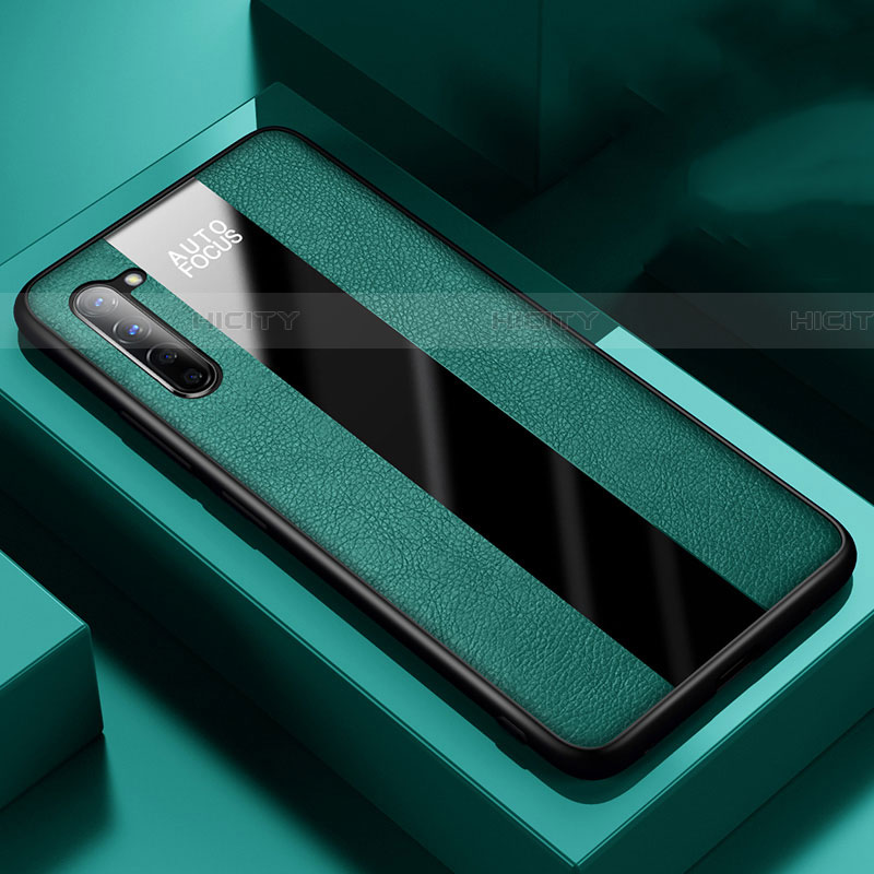 Funda Silicona Goma de Cuero Carcasa para Oppo Find X2 Lite Verde