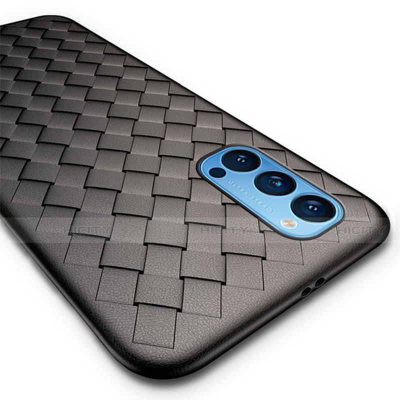 Funda Silicona Goma de Cuero Carcasa para Oppo Reno4 5G