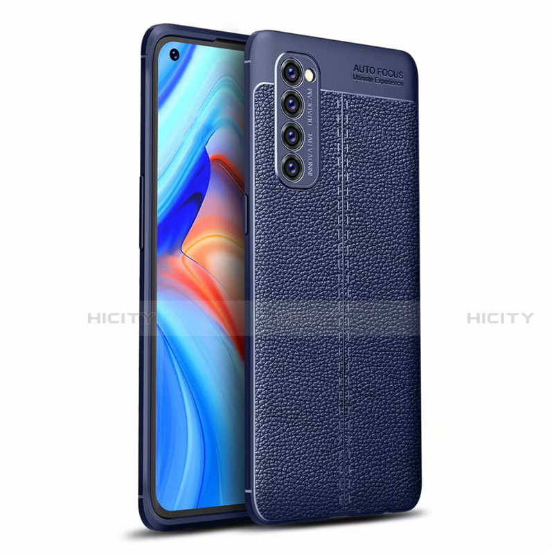 Funda Silicona Goma de Cuero Carcasa para Oppo Reno4 Pro 4G