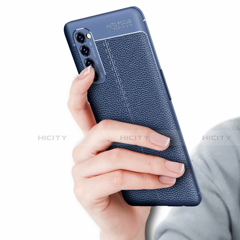 Funda Silicona Goma de Cuero Carcasa para Oppo Reno4 Pro 4G