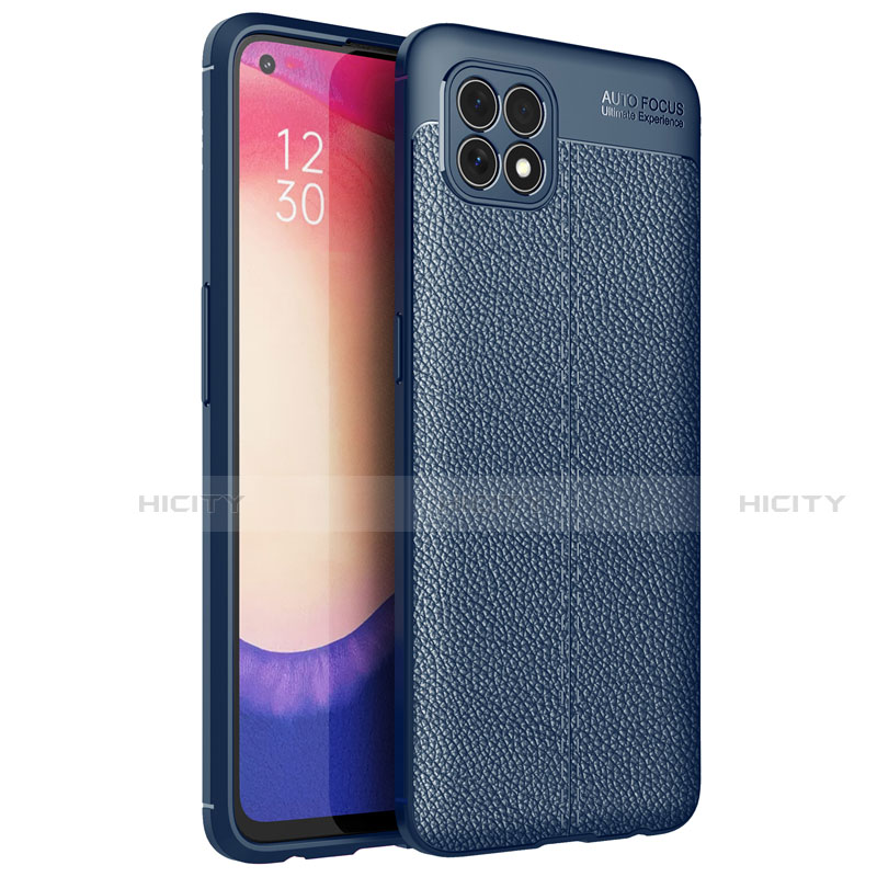 Funda Silicona Goma de Cuero Carcasa para Oppo Reno4 SE 5G Azul