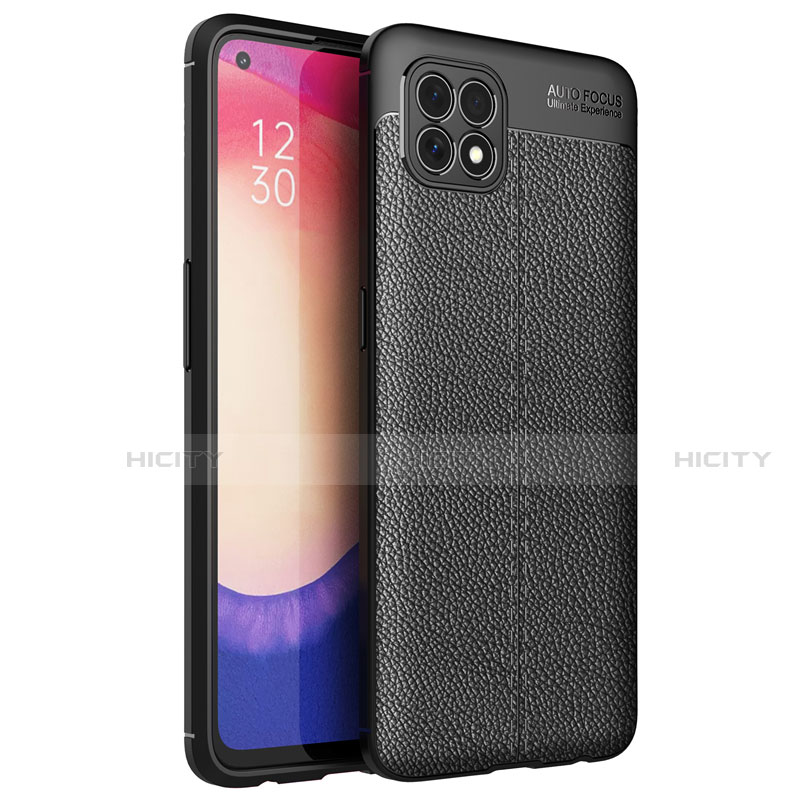 Funda Silicona Goma de Cuero Carcasa para Oppo Reno4 SE 5G Negro