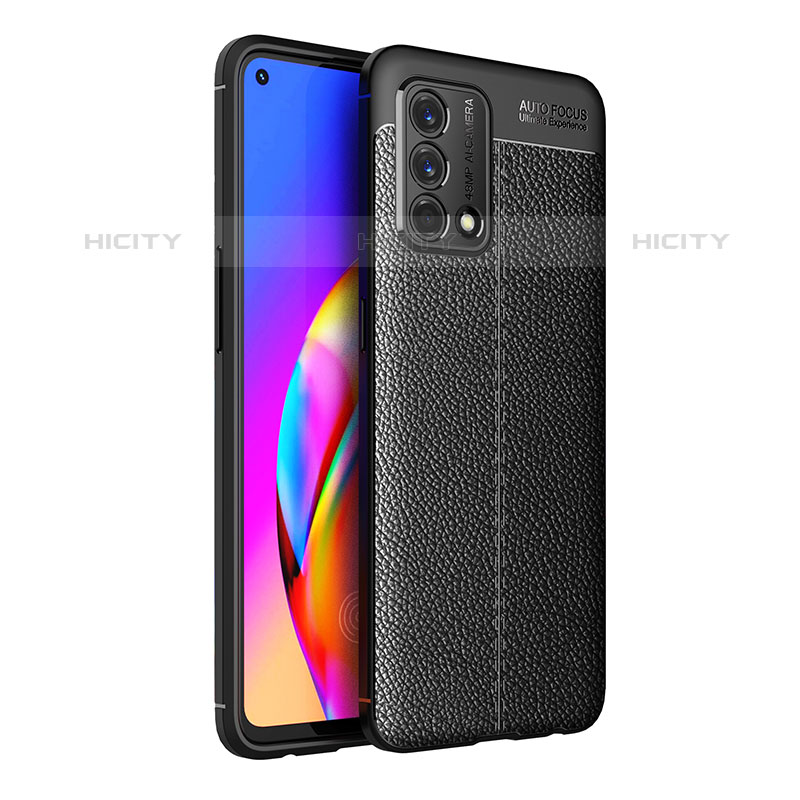 Funda Silicona Goma de Cuero Carcasa para Oppo Reno6 Lite Negro