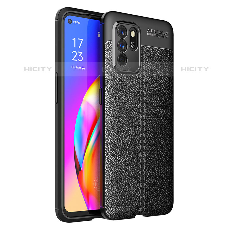 Funda Silicona Goma de Cuero Carcasa para Oppo Reno6 Z 5G