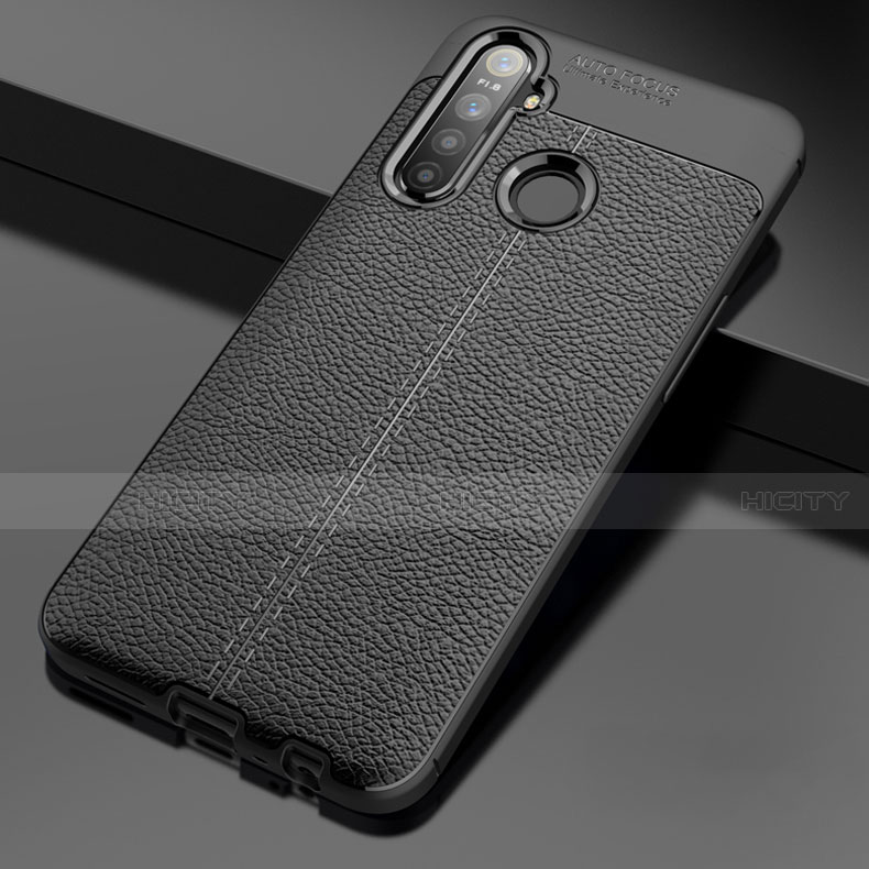 Funda Silicona Goma de Cuero Carcasa para Realme 5i Negro