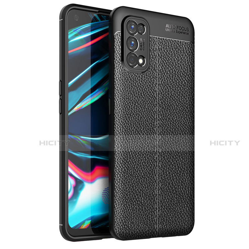 Funda Silicona Goma de Cuero Carcasa para Realme 7 Pro Negro