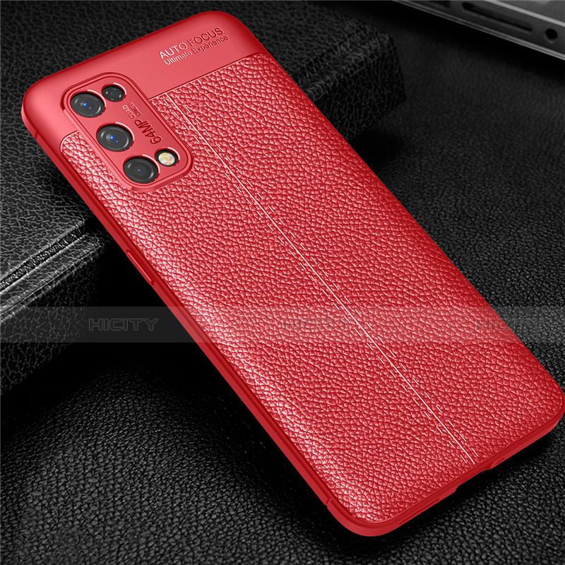 Funda Silicona Goma de Cuero Carcasa para Realme X7 Pro 5G Rojo