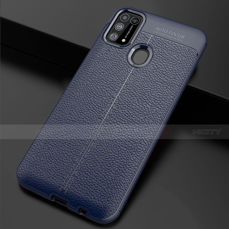 Funda Silicona Goma de Cuero Carcasa para Samsung Galaxy M31 Azul