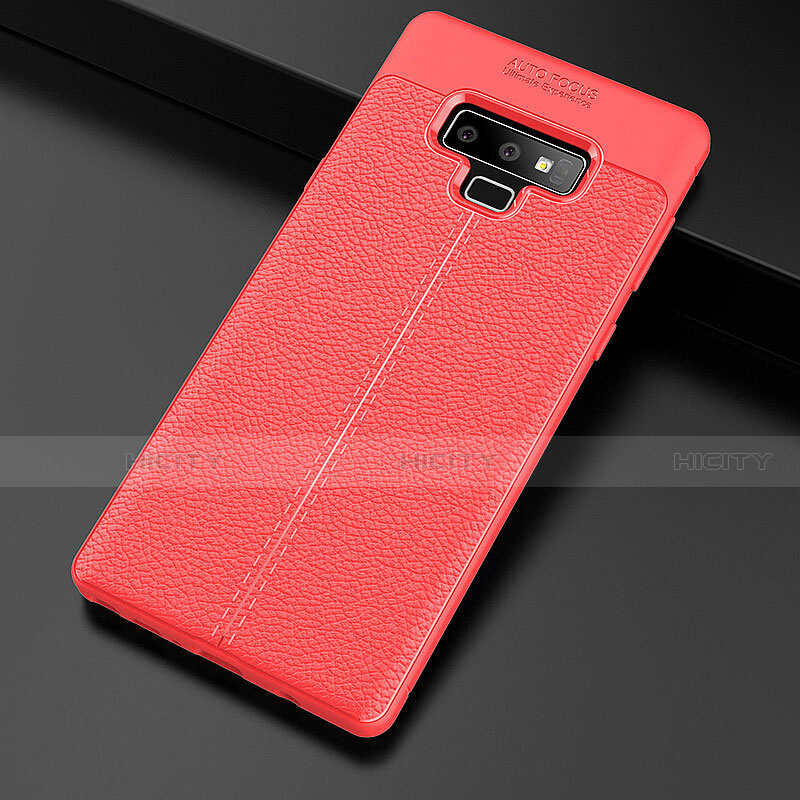 Funda Silicona Goma de Cuero Carcasa para Samsung Galaxy Note 9 Rojo